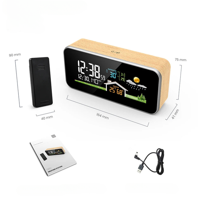 Smart vekkerklokke med værstasjon