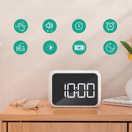 Kompakt digital vekkerklokke med alarm