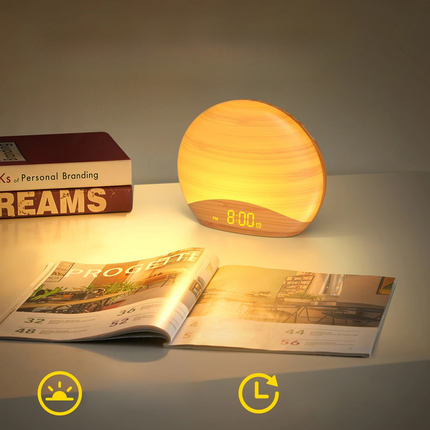 Vekkerklokke med lys og naturlyder