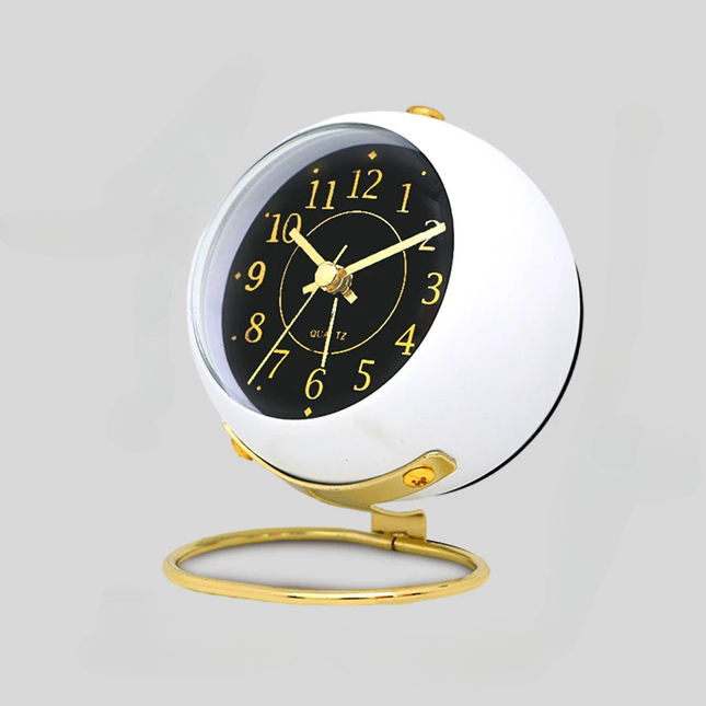 Rund analog design vekkerklokke