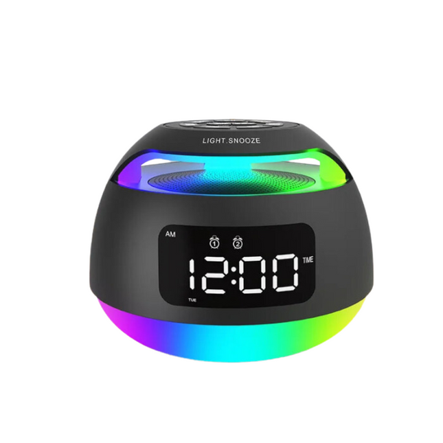 Klokkeradio med Bluetooth og stemningslys