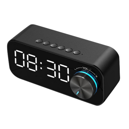 Vekkerklokke med Bluetooth-høyttaler og LED