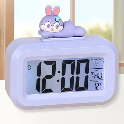 Søt digital kanin vekkerklokke for barn