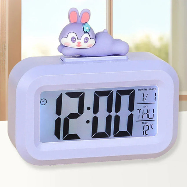 Søt digital kanin vekkerklokke for barn