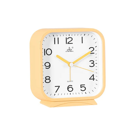 Firkantet analog vekkerklokke for nattbordet