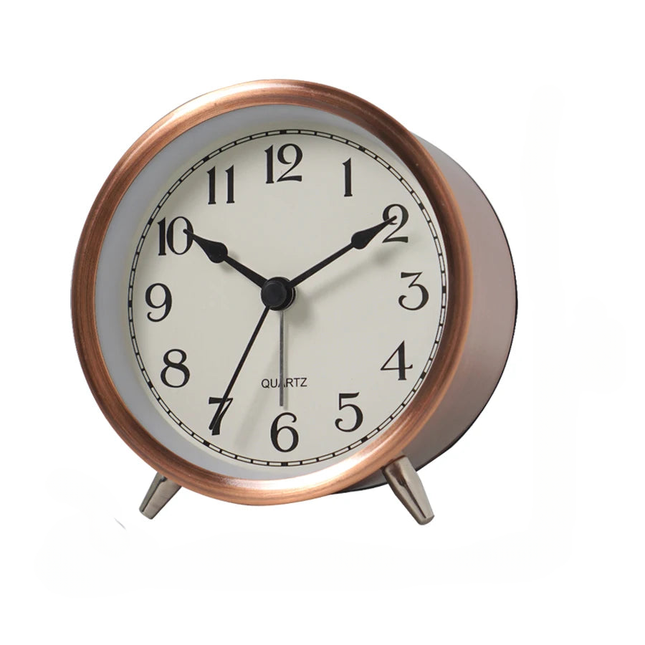 Liten retro vekkerklokke med visere