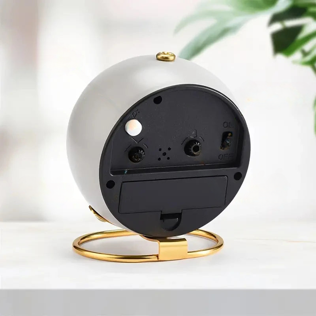 Rund analog design vekkerklokke