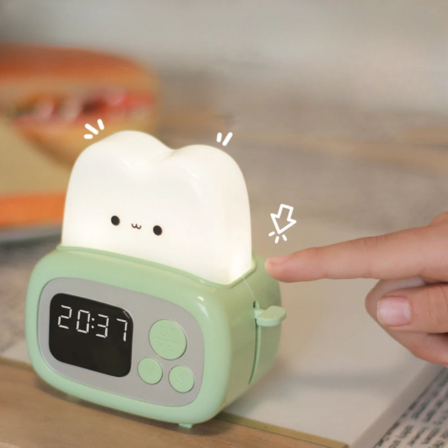 Digital vekkerklokke med nattlys for jenter