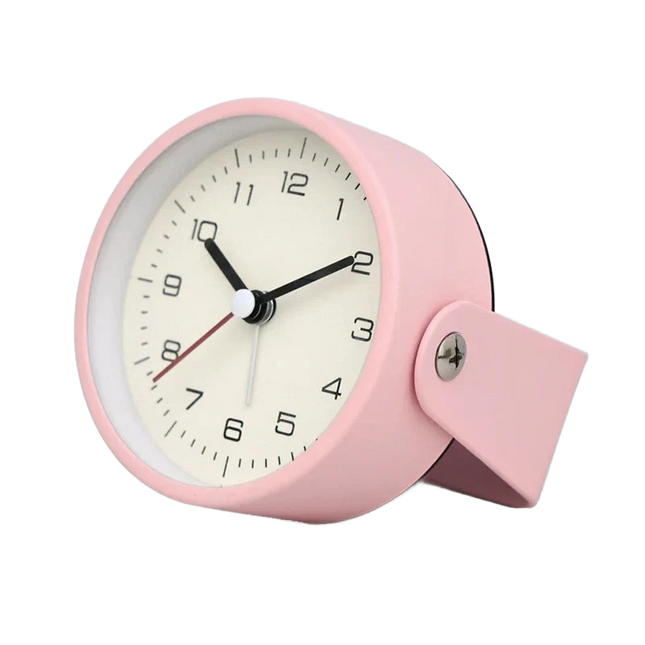 Stillegående analog vekkerklokke uten tikking