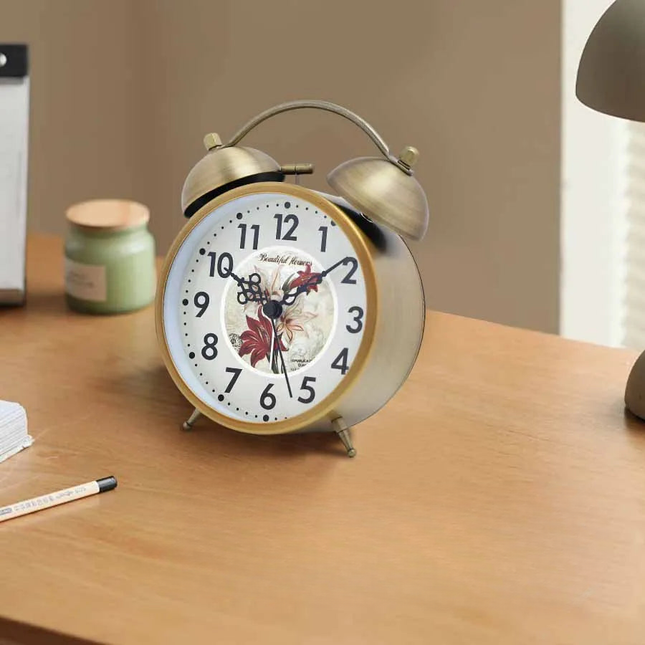 Romantisk vintage batteridrevet vekkerklokke