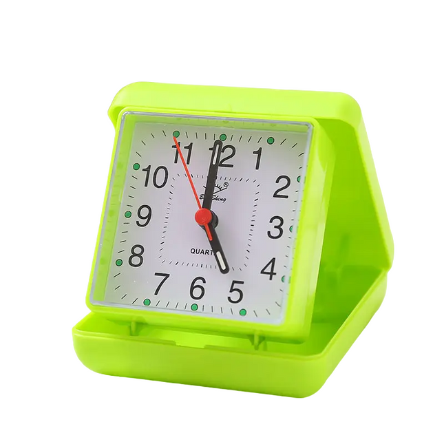 Liten analog retro reisevekkerklokke