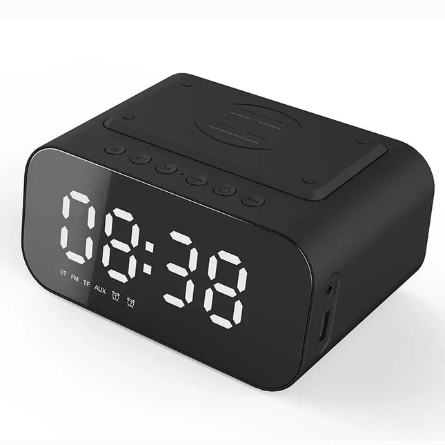 Klokkeradio med trådløs lader og USB