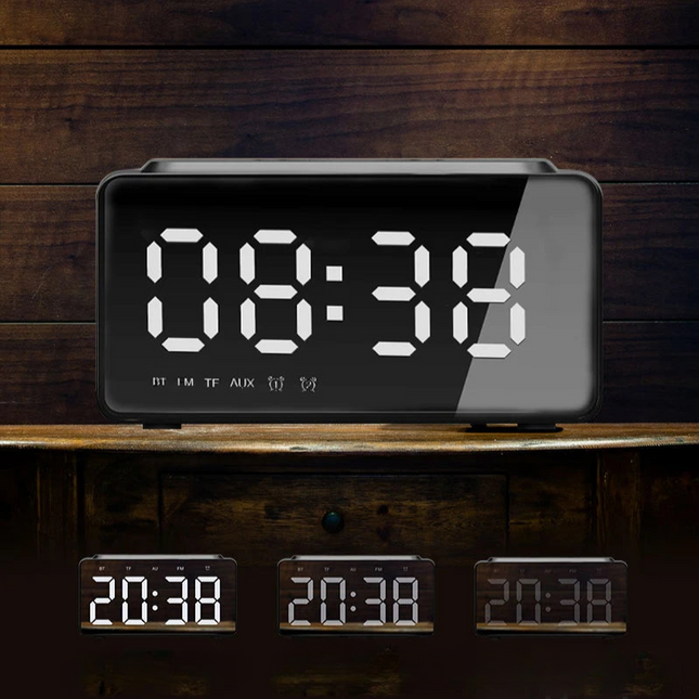 Klokkeradio med trådløs lader og USB