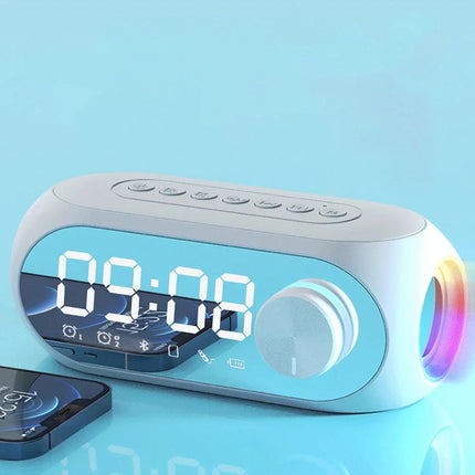 Digital vekkerklokke med Bluetooth-høyttaler