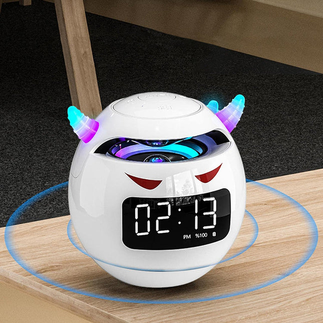 Vekkerklokke med Bluetooth-høyttaler og lys