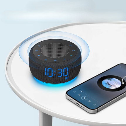 Klokkeradio med Bluetooth-høyttaler og lys