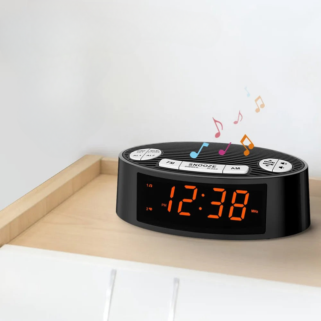 Klassisk digital klokkeradio med alarm