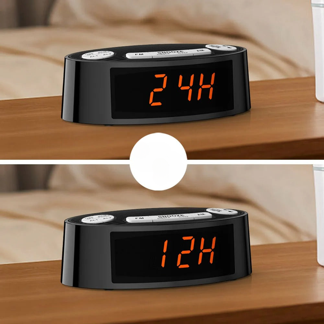 Klassisk digital klokkeradio med alarm