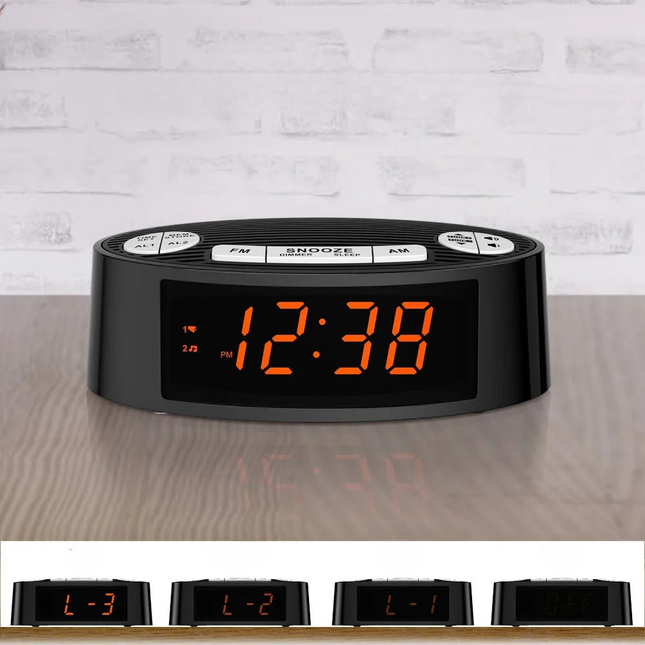 Klassisk digital klokkeradio med alarm