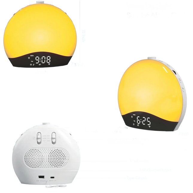 Smart klokkeradio med wake-up light