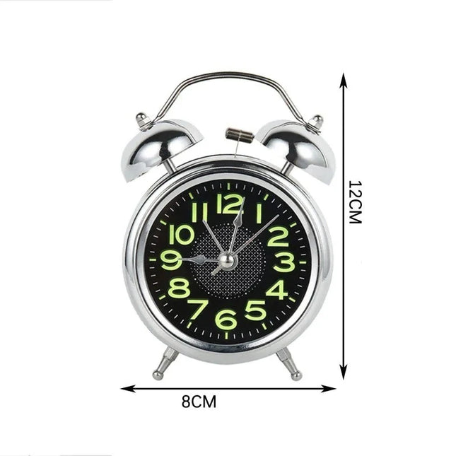 Retro vekkerklokke med selvlysende tall