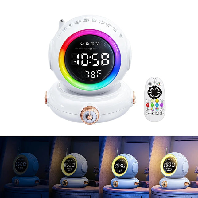 Soloppgangs vekkerklokke for tenåringer med lys