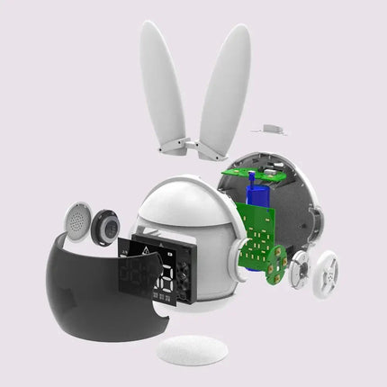 Vekkerklokke med lysende kaninører for jenter