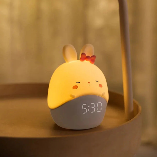 Søt kanin digital vekkerklokke for jenter