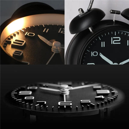 Retro analog vekkerklokke med bjeller