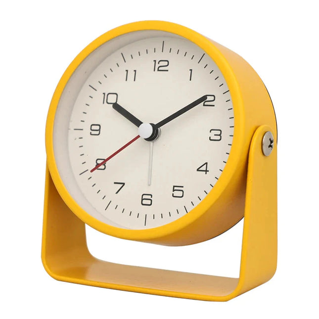 Stillegående analog vekkerklokke uten tikking