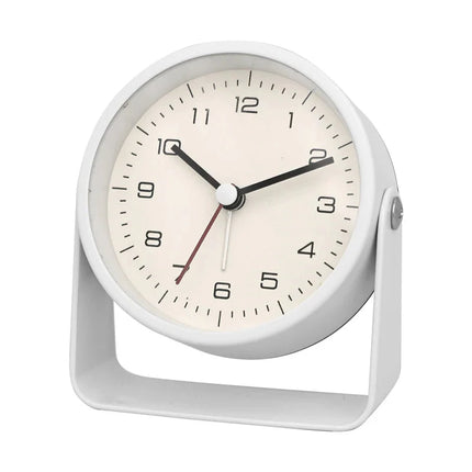 Stillegående analog vekkerklokke uten tikking