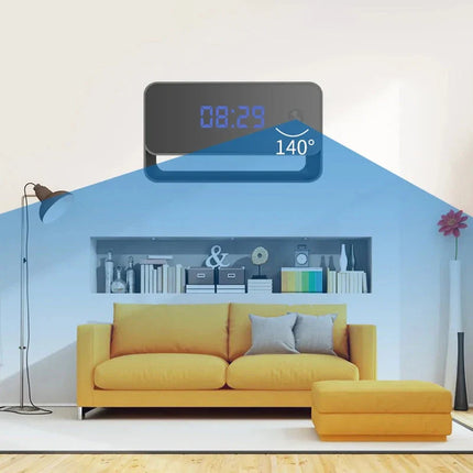 Vekkerklokke med spionkamera og nattsyn