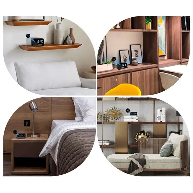 Spionkamera vekkerklokke med Full HD-opptak