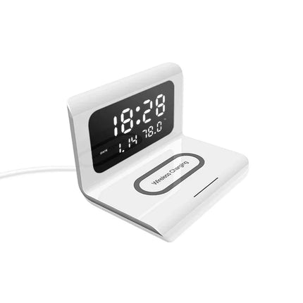 Trådløs ladeplate med integrert klokke