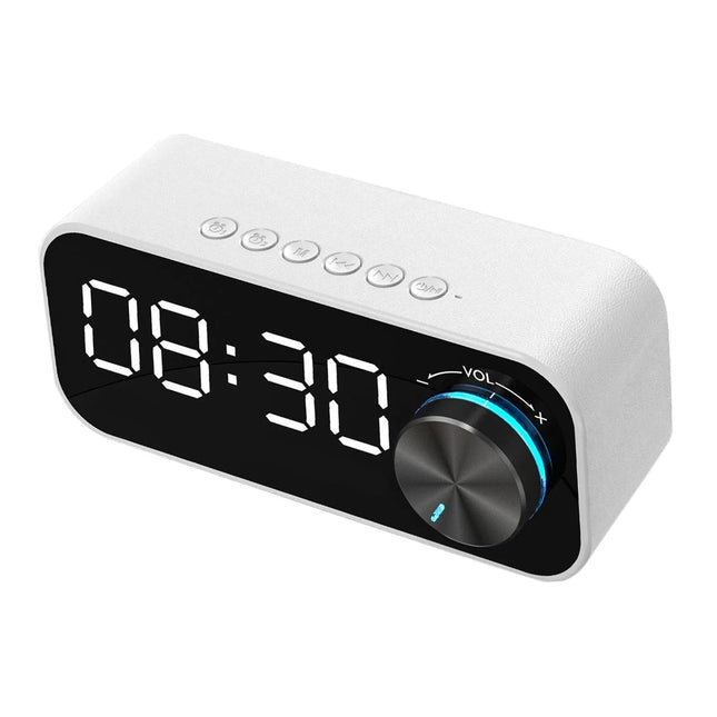Vekkerklokke med Bluetooth-høyttaler og LED