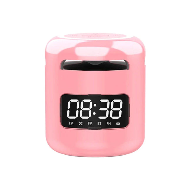 Unik bærbar Bluetooth vekkerklokke