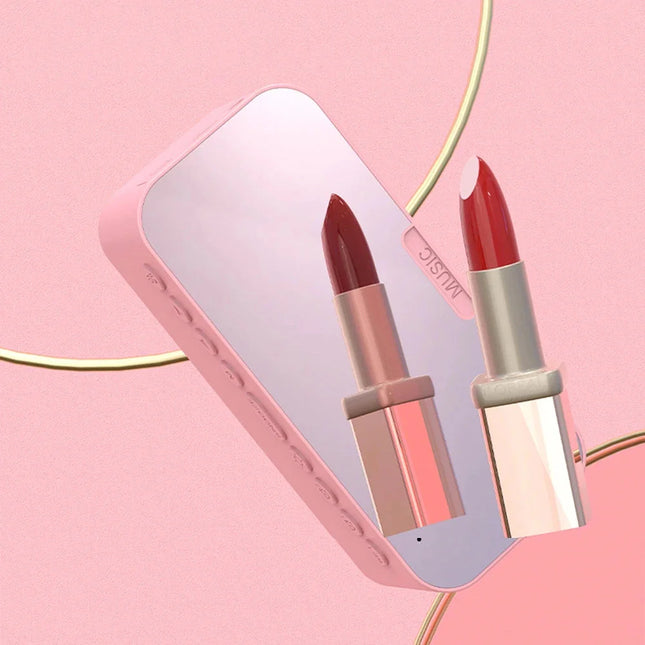 Rosa smart vekkerklokke med Bluetooth