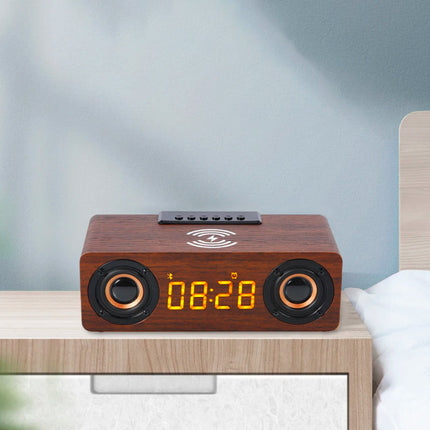 Retro vekkerklokke med Bluetooth høyttaler