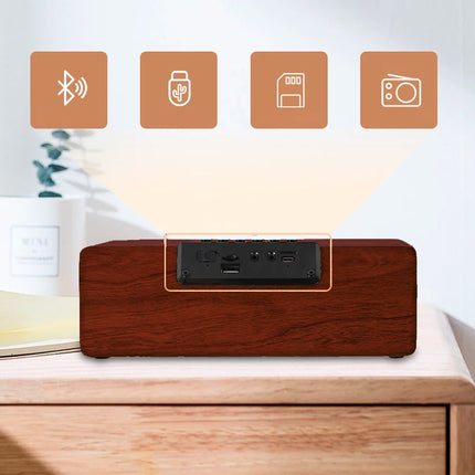 Retro vekkerklokke med Bluetooth høyttaler