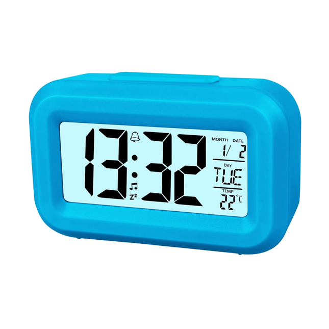 Kompakt batteridrevet reisevekkerklokke