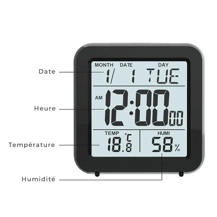 Digital reiseklokke med konstant visning