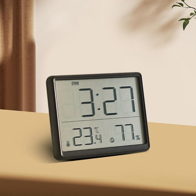 Kompakt digital reisevekkerklokke med alarm