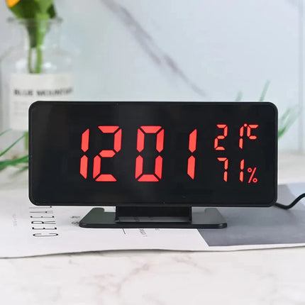 Digital speilklokke med temperaturvisning