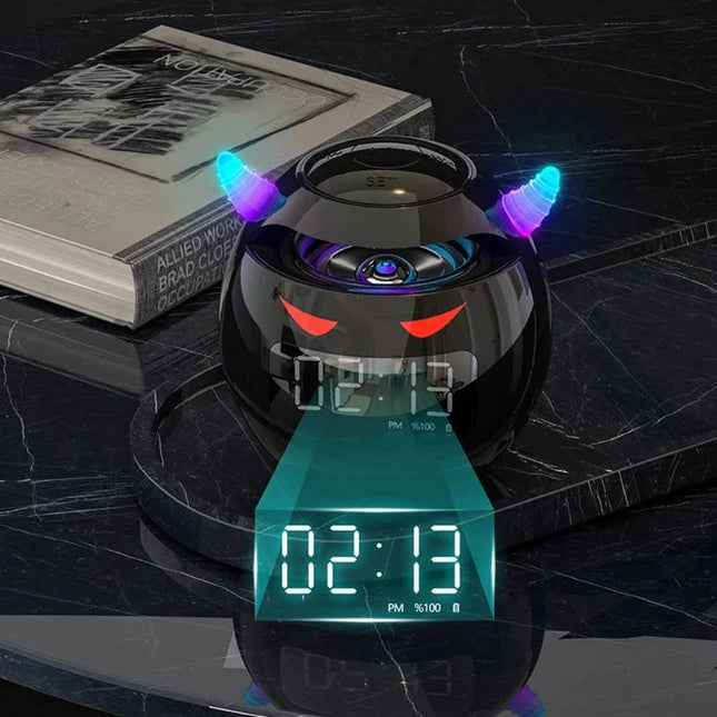 Kul djevel design vekkerklokke med Bluetooth