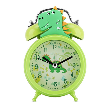 Grønn analog dinosaur vekkerklokke for barn