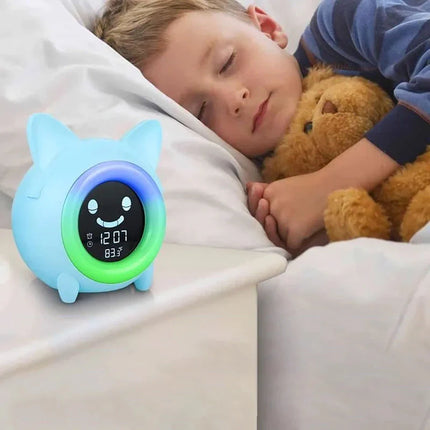 Vekkerklokke med nattlys for barnerommet