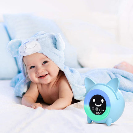 Vekkerklokke med nattlys for barnerommet