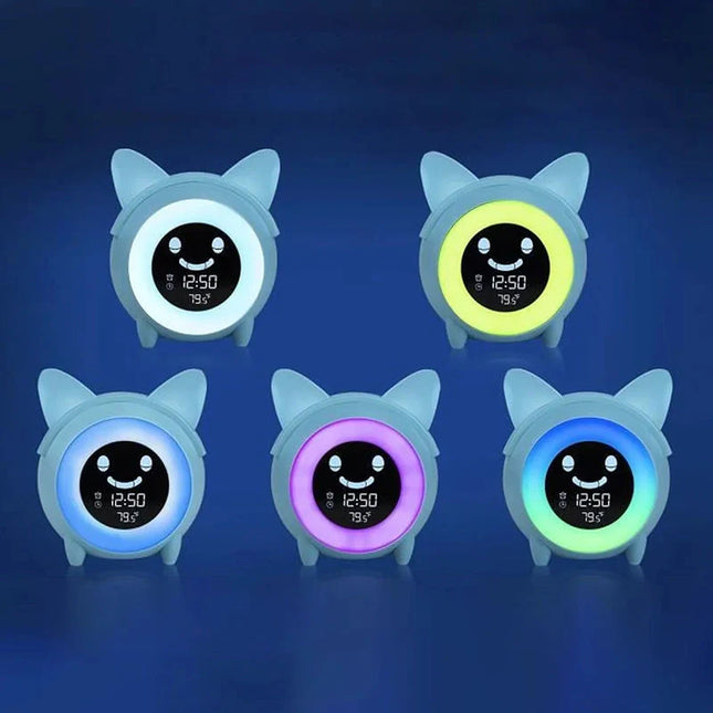 Vekkerklokke med nattlys for barnerommet
