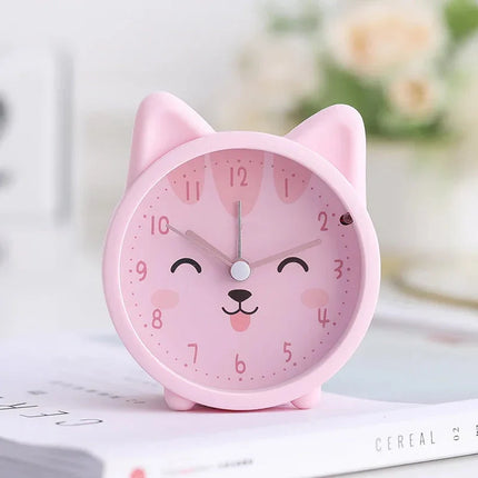 Analog katte vekkerklokke for små jenter