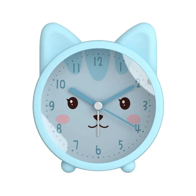 Analog katte vekkerklokke for små jenter